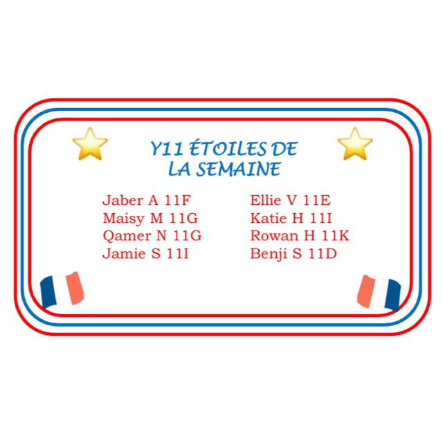 MflRbhs's tweet photo. Les étoiles de la semaine ⭐️ https://t.co/d8mUbXn7zg