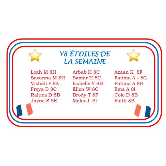 MflRbhs's tweet photo. Les étoiles de la semaine ⭐️ https://t.co/d8mUbXn7zg