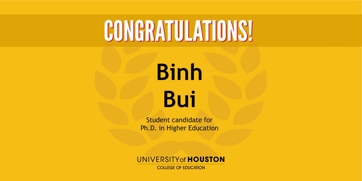 UH_ELPS's tweet photo. Congrats to Higher Education Ph.D. student, Binh Bui, for successfully presenting their candidacy research proposal, “How Borrowings Affect College Success Through College Employment: A Bootstrap Analysis.” https://t.co/ONXNymSB6N
