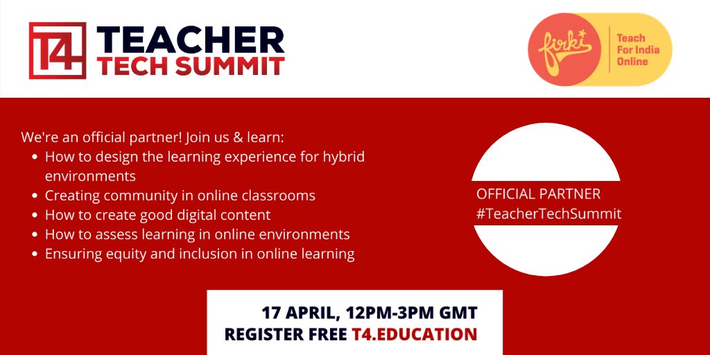 Afreen50079461's tweet photo. Have you registered 4d#TeacherTechSummit? Register NOW: https://t.co/thzbGNVTUx thanQ
@VikasPota @iamKirstenT #DesireToLearn PLN @sodhisumedha@MathewBhavna @VidhyaG12 I nominate Uall2share #SharingIsSpreadingKnowledge #T4TeacherTechSummit https://t.co/YxCg3y7h5e