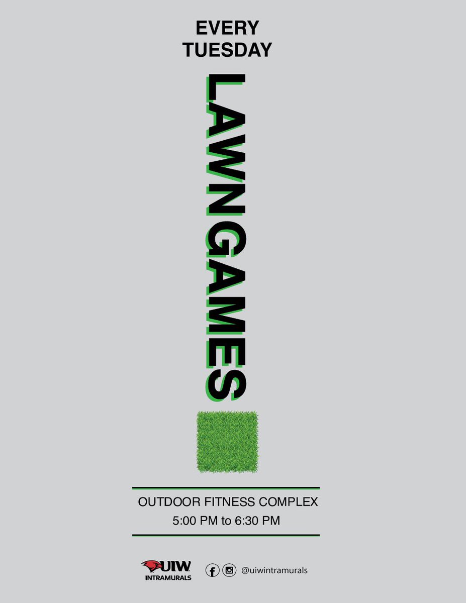 UIW_Intramurals's tweet photo. Stop by the Outdoor Fitness Complex tomorrow at 5 PM to play Lawn Games! https://t.co/NuxAnJ2F6S