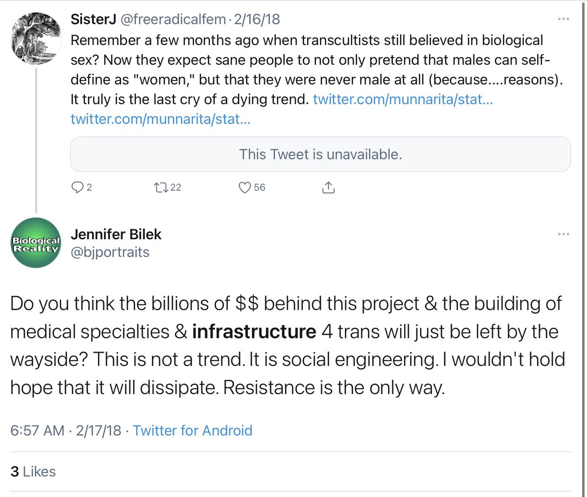 . @reclaimingtrans and  @thatweirdolee have been calling attention to the new “gender mapper” project that aims to “uncover every gender clinic worldwide.” Bilek has repeatedly called clinics the “infrastructure for trans.”  https://twitter.com/thatweirdolee/status/1366083012350328832
