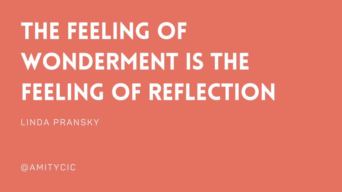 amitycic's tweet photo. “The feeling of wonderment is the feeling of reflection” - Linda Pransky

#understanding #communityaction #creativity #collaboration #wellbeing #socialgood #socialchange #changemakers #communitygroups #amitycommunity #communityfacilitators #environment #wellbeingledcommunity https://t.co/Wl5eoEyTtT