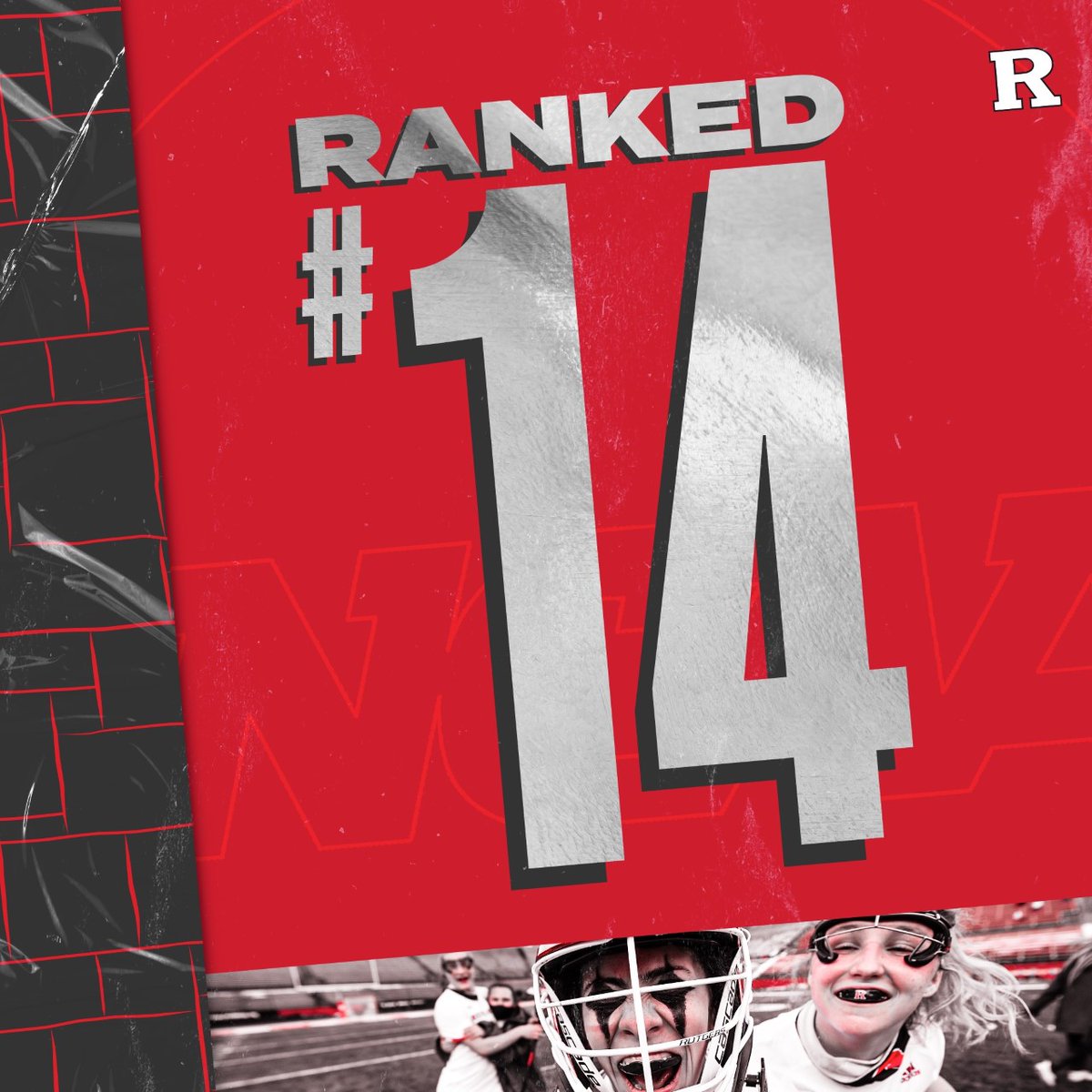 rutgers_wlax's tweet photo. MOVING UP! We're now T14 in the latest @IWLCA Coaches Poll, our highest ranking since the 2010 season! 

📰: https://t.co/fba3mnYrA0

#BxB 🧱 | #GoRU https://t.co/QVkdJbIcOL