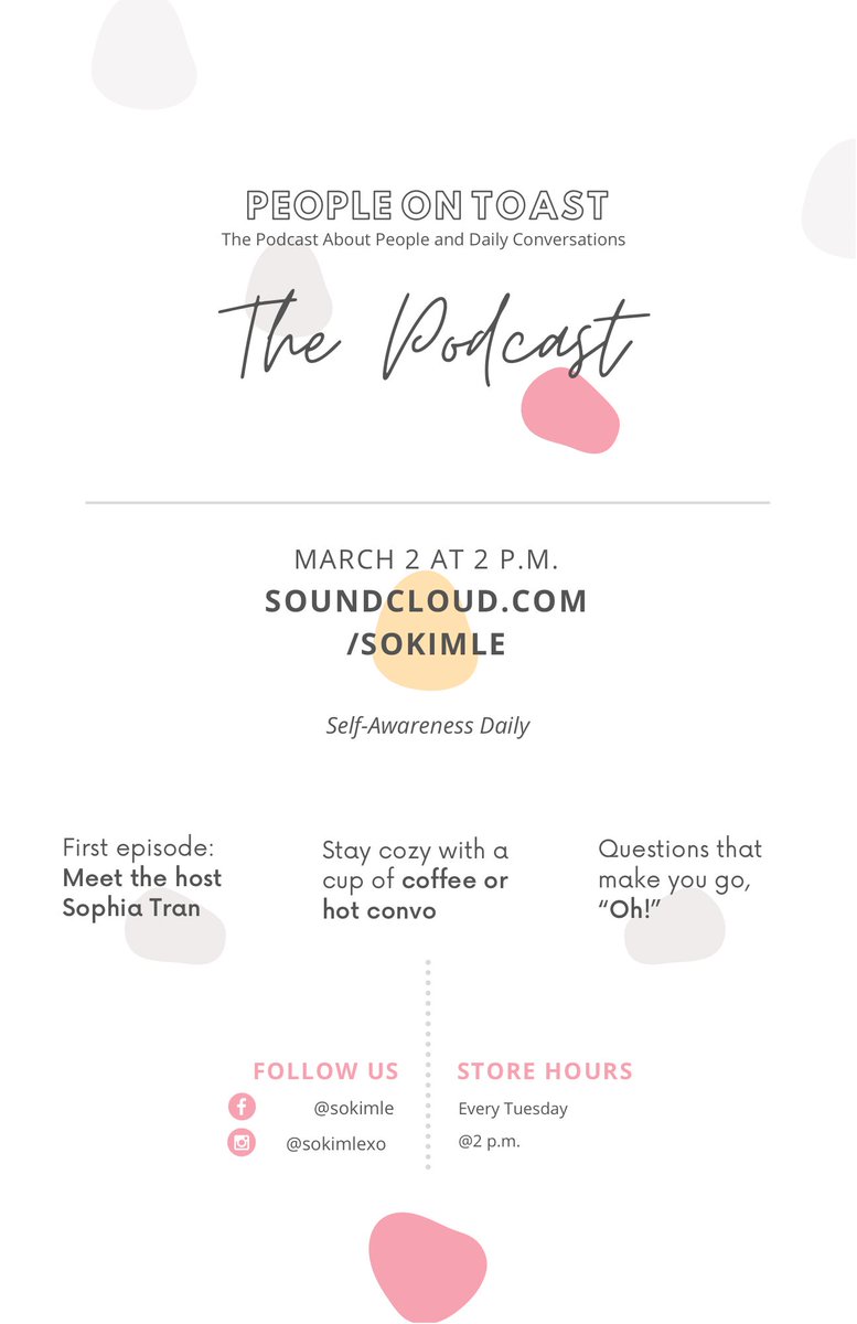 sokimle's tweet photo. Hey there guys! I just released the first episode of the People On Toast Podcast and I hope you guys give it a listen because people are the cream of the crop no matter how you see it. 

Every Tuesday at 2 p.m. 

https://t.co/q8CsT2JQta https://t.co/hXM1znDGvT