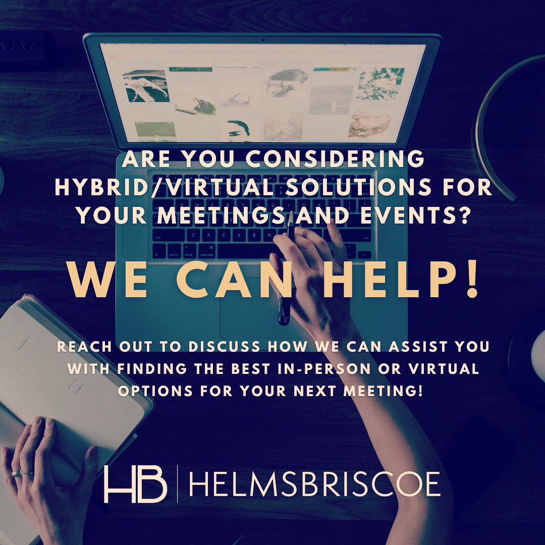 With the UK starting 2 look @ getting back 2 some normality there is a definite sense that f2f mtgs will b key 2 re-connect. If its an in person mtg or you wish 2 plan w/hybrid/virtual options pls DM e-mail to jmartin@helmsbriscoe.com #meetings #meetingsandevents #eventprofsuk