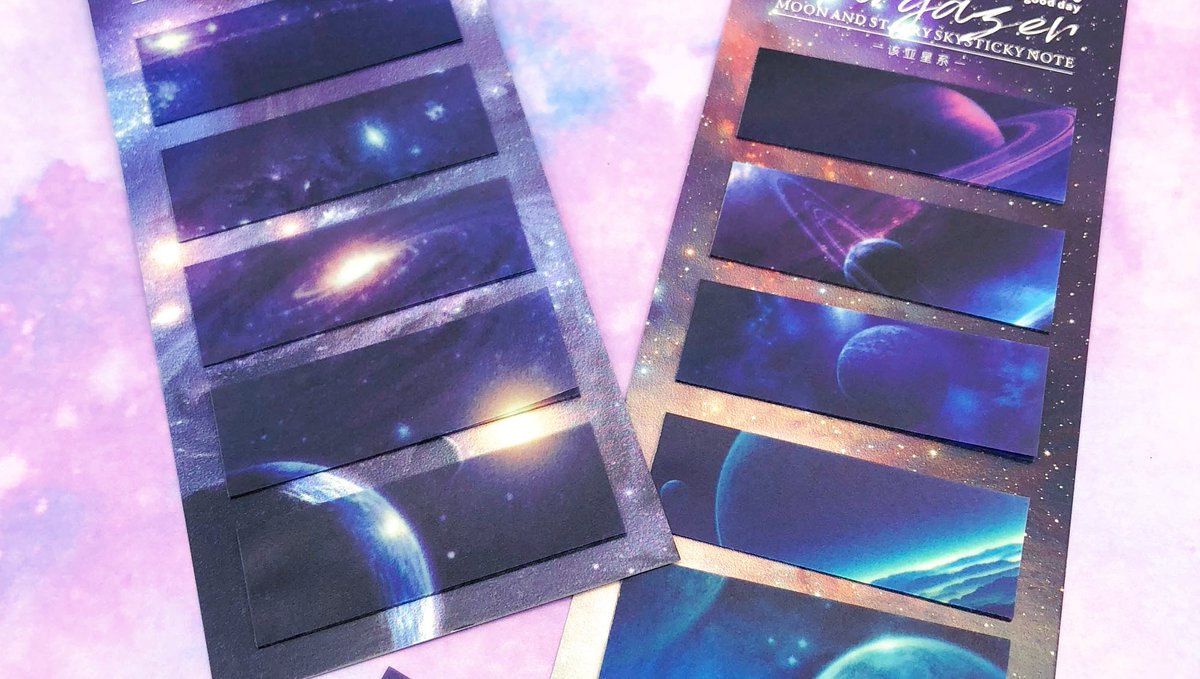 kiki_squirrel's tweet photo. New translucent galaxy themed strips @kiki_squirrel #thekawaiisquirrel #planning #plannertab #plannertabs #plannerstationery #galaxy #galaxytheme #galaxyplanner #galaxystationery #translucent #indextab #indextabs #memo #ukstationery #ukplanning #planning #bujo https://t.co/kLseAmEI5I