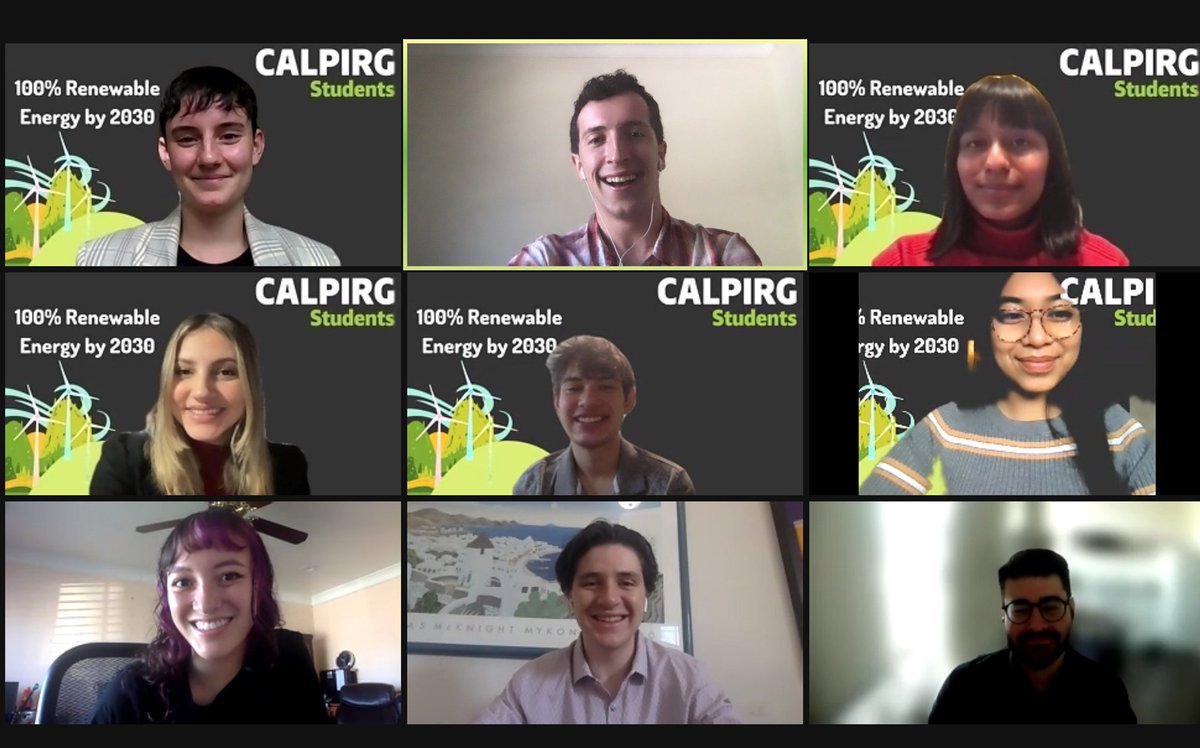 Thank you <a href="/BobWieckowskiCA/">Bob Wieckowski</a> for meeting with <a href="/CALPIRGStudent/">CALPIRGStudent</a> today to talk about how we can speed up our transition to 100% clean energy 🌞🥳 thank you for your #climate leadership - we look forward to working with you more 😃