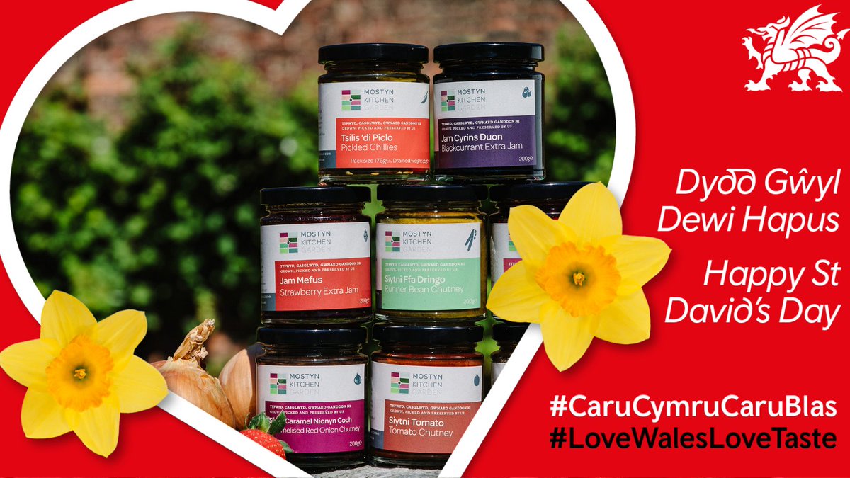 Support our wonderful Welsh food and drink
#DyddGwylDewiHapus #happystdavidsday #CaruCymruCaruBlas #LoveWalesLoveTaste 
@FoodDrinkWales @cywain_mab @FoodTrailWales @FlintshireCC