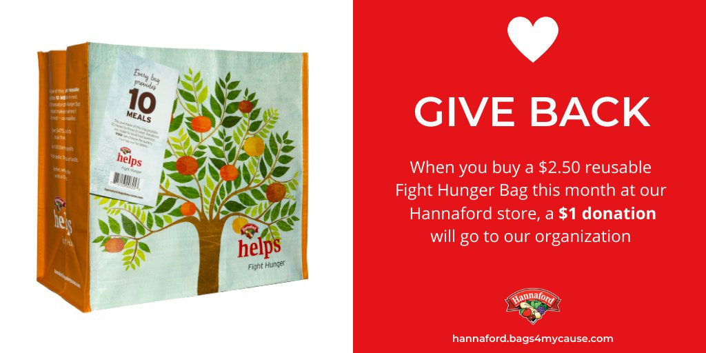 We're excited to share that every $2.50 Fight Hunger Bag purchased in March at the <a href="/Hannaford/">Hannaford</a> located at 3333 Consaul Road, Niskayuna will send a $1 donation to us! #giveback #dogood #niskayuna #schenectady #feedingourfamilies