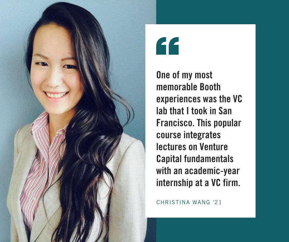TheBoothExp's tweet photo. Christina used Booth's Flexible Curriculum to explore the Venture Capital career path by joining Booth's PE/VC Lab. Read more about it on The Booth Experience!

#MBA #WhyBooth #FlexibleCurriculum #PE #VC
https://t.co/LjrwQDKxH2 https://t.co/xyihklZzCo