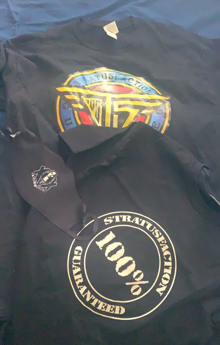 TheRoSho's tweet photo. Got my @trishstratuscom merch!!! Still waiting on my hoodies and the self portrait shirt ! ✨✨✨ #Stratuspherian #iBeenAFan ❤️ https://t.co/2N6itjEdQT