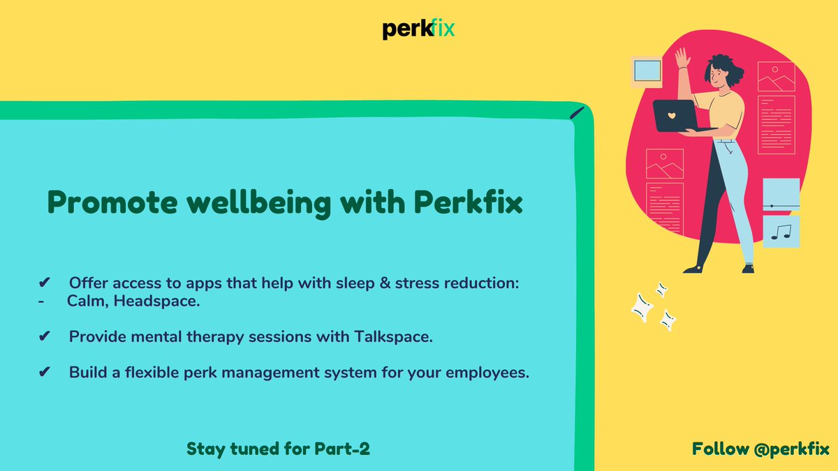 Perkfix1's tweet photo. Each year, due to mental stress, employees either miss work or get less done on the job.

Join hands with Perkfix to help your employees overcome mental stress, depression &amp; increase productivity🔥🙌
Stay tuned for part-2. 

#perkfix #mentalhealth #careers #wellness #Productivity https://t.co/LCt3OBXLvA