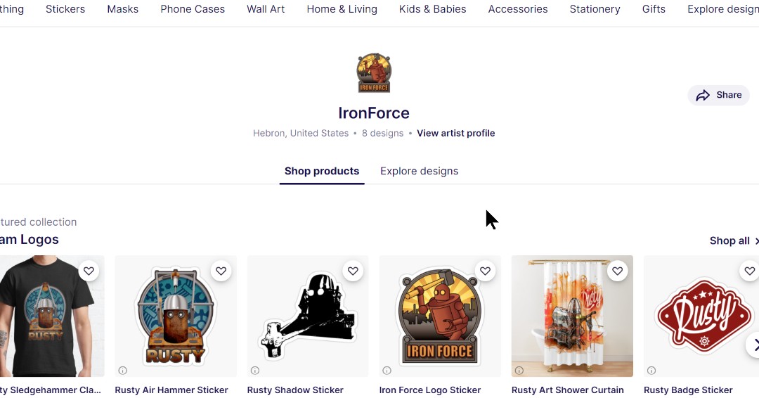 New Rusty merch is live! Shop link: redbubble.com/people/IronFor…