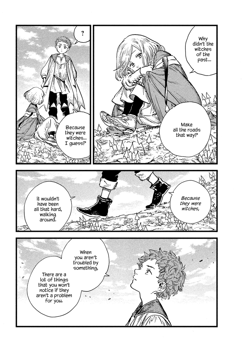in a world where using magic on the human body is forbidden they are trying to figure out how to make the world more accessible for their friend who can no longer walk and uses a kind of wheelchair. the young boy also has trouble with his eyesight and uses magic to help him 