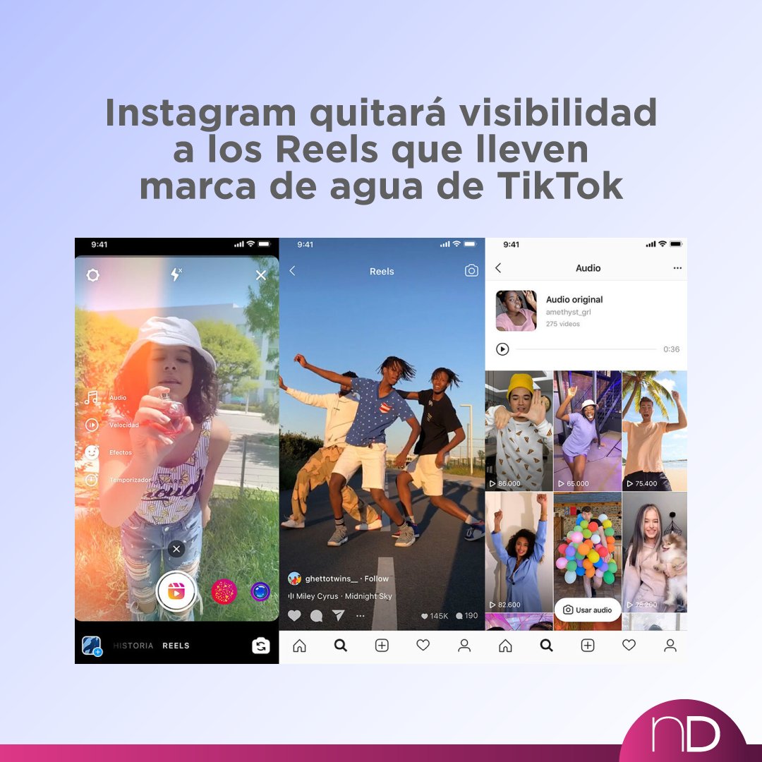 ¿Lo sabías?
Desde <a href="/creators/">creators</a> publicaron una serie de recomendaciones para ser descubierto🕵️‍♀️en la pestaña "Reels".
Recomiendan no publicar contenidos que estén “reciclados visiblemente desde otras aplicaciones", es decir, que tengan logos o marcas de agua de... Tik Tok obviamente🤭