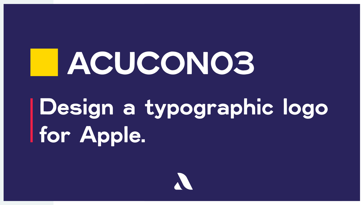 insourcegg's tweet photo. #ACUCON03 Design Contest // 01.03 - 31.03.2021 Ending at 23:59 CET.

"Design a typographic Logo for Apple" 
(The company, not the fruit) https://t.co/QwRnWOjooS
