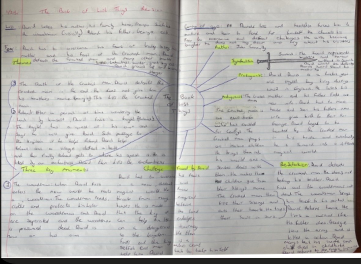 MolloyCM1's tweet photo. I'm blown away by the perseverance shown by our students despite the current circumstances. This is just a glimpse of the fantastic work completed at home. #Thebookoflostthings #mindmap #thirdyears #Lir @hfcsrathcoole https://t.co/ULsvil8LSr