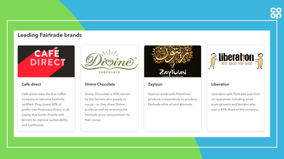 Get to know the leading Fairtrade brands by following this link coop.co.uk/our-suppliers/…

#CoOp #FairtradeFortnight <a href="/coopuk/">Co-op</a>