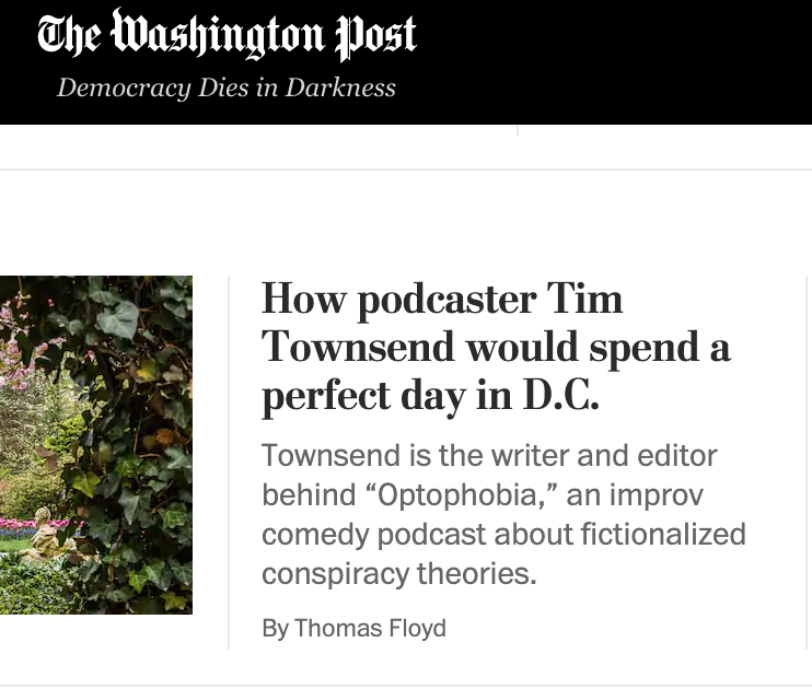 Optophobes's tweet photo. The @washingtonpost is onto something here. Is it a coincidence this story about a subversive podcast defending journalism during the reality crisis ran THE DAY AFTER WaPo exec editor and journalism hall of fame member @PostBaron retired? Unlikely. 

https://t.co/7fwXBWolrV https://t.co/c2An6ZIZtB