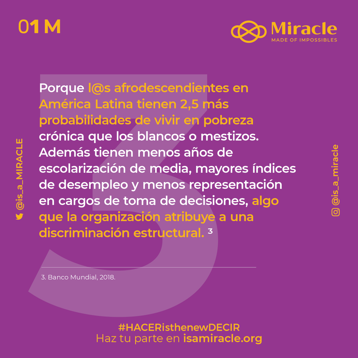 is_a_MIRACLE's tweet photo. Desde Miracle nos sumamos a seguir combatiendo la discriminación en todas sus formas y contextos. #DíadelaCeroDiscriminación 
¿Por qué es fundamental centrar los esfuerzos en educar en igualdad? https://t.co/J303ZyCzTh