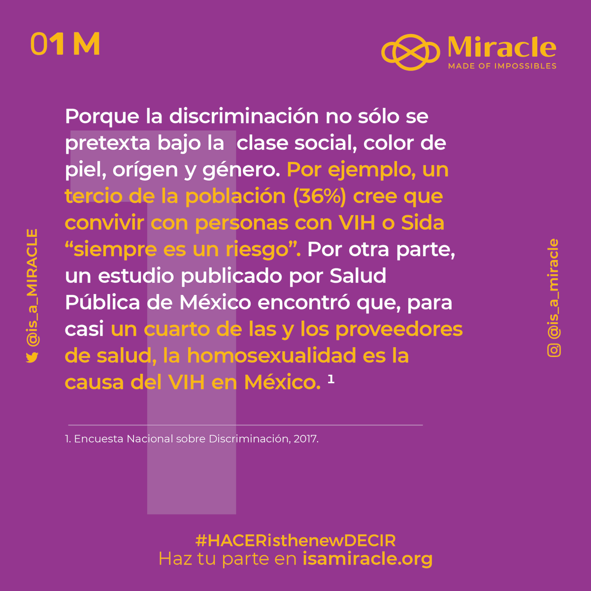 is_a_MIRACLE's tweet photo. Desde Miracle nos sumamos a seguir combatiendo la discriminación en todas sus formas y contextos. #DíadelaCeroDiscriminación 
¿Por qué es fundamental centrar los esfuerzos en educar en igualdad? https://t.co/J303ZyCzTh