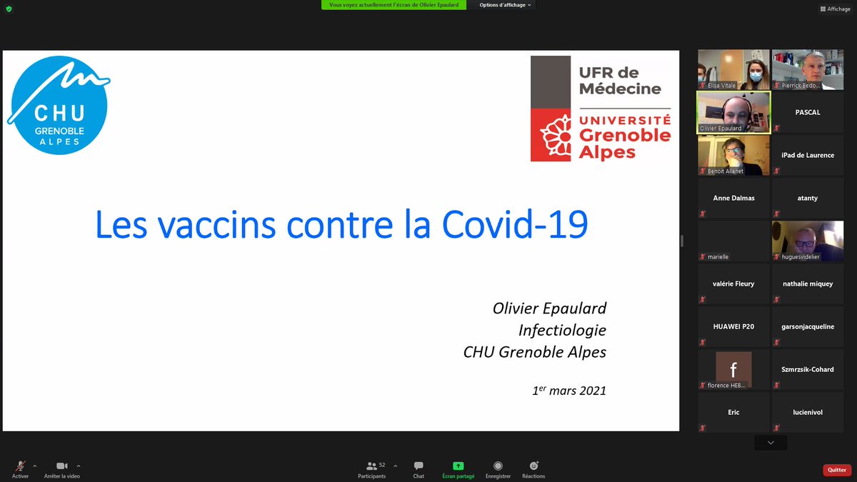 🟢webinaire #vaccination #COVID19 pour #pharmacien #officine c'est parti !

▶️Le succès de la vaccination passe par les pharmaciens d'officine 
▶️une belle occasion de renforcer le lien ville-hopital 
Merci aux intervenants et au Pr #epaulard pour sa participation 
<a href="/SFPCOfficiel/">SFPC</a>