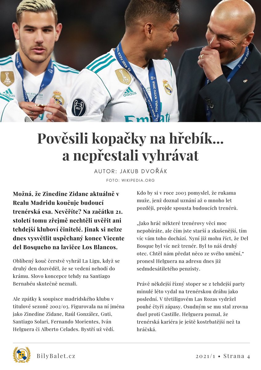 podvinho's tweet photo. 1. číslo Realu v srdci je venku 👌

Skvělý text přinesl @jakubdvo. Píše o legendách Realu, jenž přešly ze hřiště na lavičky.

Kolega @thjuks si pak posvítil na finance Realu.

Já si nejvíc užil příběh Fede Valverdeho a vzpomínku na vskutku unikátní zápas.

https://t.co/UxDsox8F6j https://t.co/rryQnmmJpF