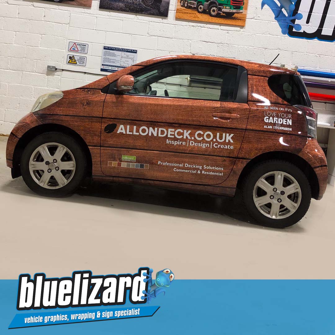 Another digitally printed wrap for @allondeck.co.uk
This time on this dinky little Toyota IQ
As always... Looking Awesome!

#toyotaiq #toyotawrap #iqwrap #commercialwrap #247advert #digitalwrap #mobilemarketing