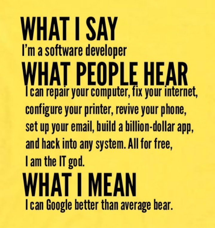 PR0GRAMMERHUM0R's tweet photo. What people hear... https://t.co/5zFcEn9fn4 https://t.co/ywo8UqZEhs