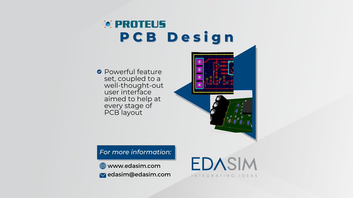 EdasimLlc's tweet photo. In need for a complete #PCB design tool? Check what #Proteus Design Suite offers. #EDAtool #Proteus #PCB #PCBDesign #software #electronics #engineering #autorouting #technology #differentialpair #lengthmatch #autorouter #advancedpcbrouter #serpentine #delaytune https://t.co/APhTPpzhwS