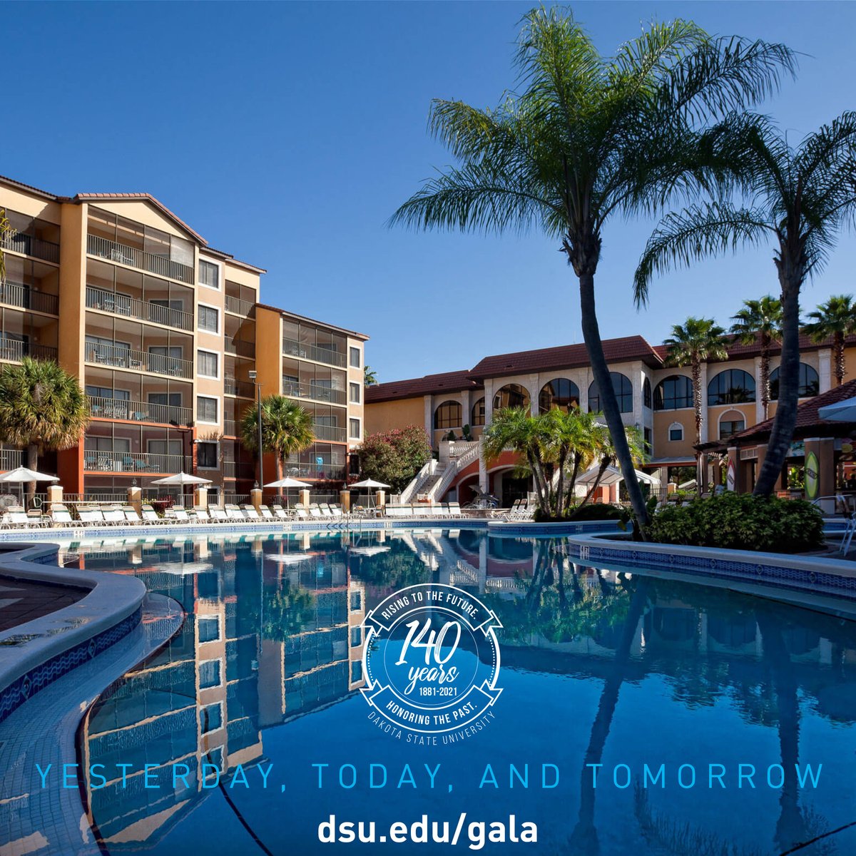 DakotaState's tweet photo. Dreaming of warmer weather and sunny skies? We are too! Our Premium Auction gives you the chance to win a one week stay at a Westgate Resort in Orlando, FL. You won’t want to miss this! https://t.co/TvjDPJJj4C -  #DSUGala #DSU140 #SilentAuction https://t.co/4MBVSYHADk