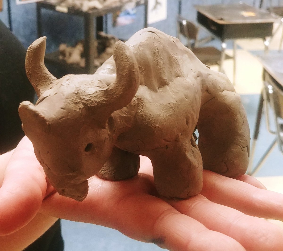 HiltonCSDk12Art's tweet photo. Clay pieces from 5th grade Northwood artists ready for the kiln! Fun plans for color and patterns are in store... But what?? #mystery #art #youthartmonth https://t.co/ySVuY1BwBF