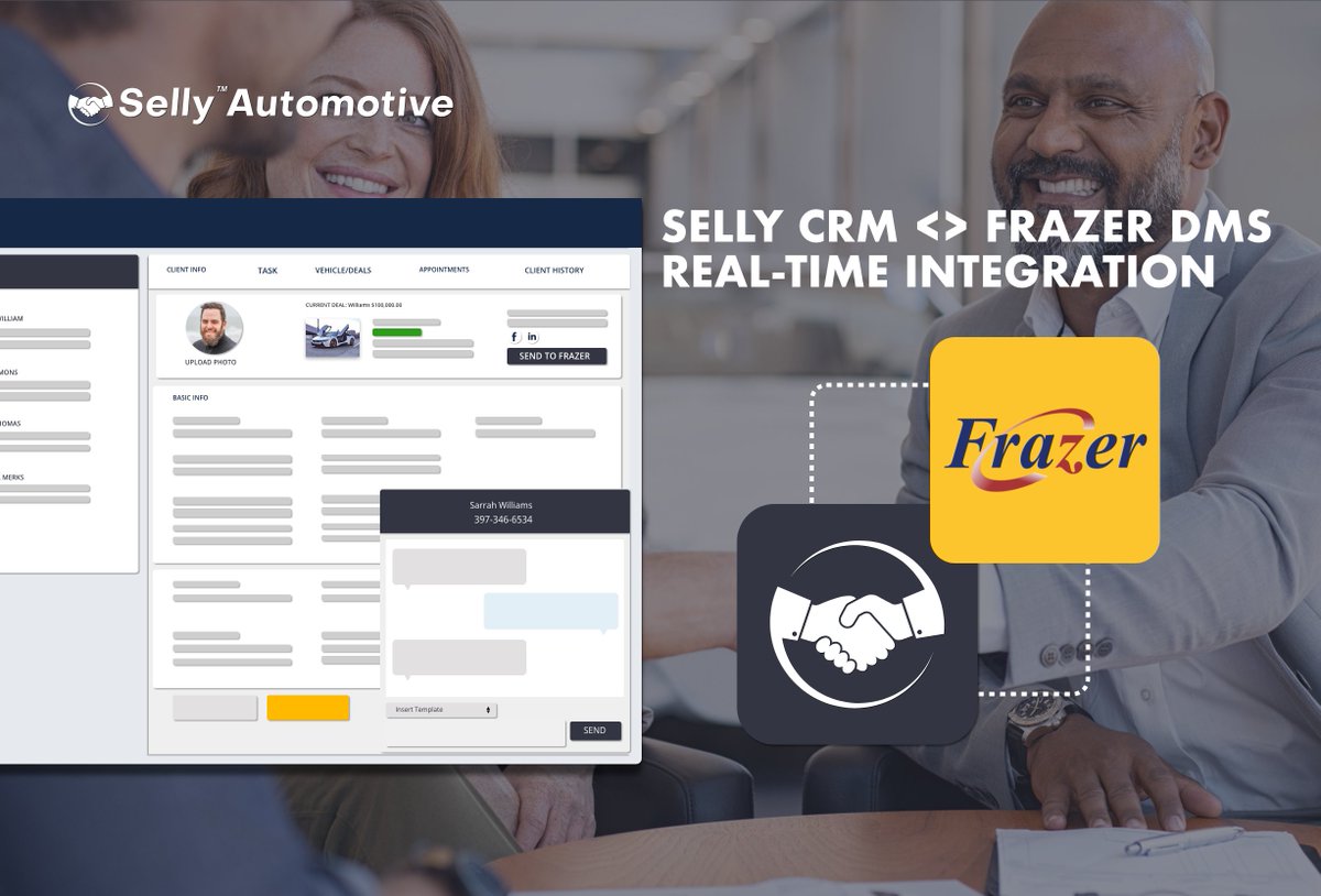 sellyautomotive's tweet image. Selly Automotive CRM Announces Real-Time Integration With @FrazerDMS #DMSintegration 

hubs.ly/H0HnS6s0