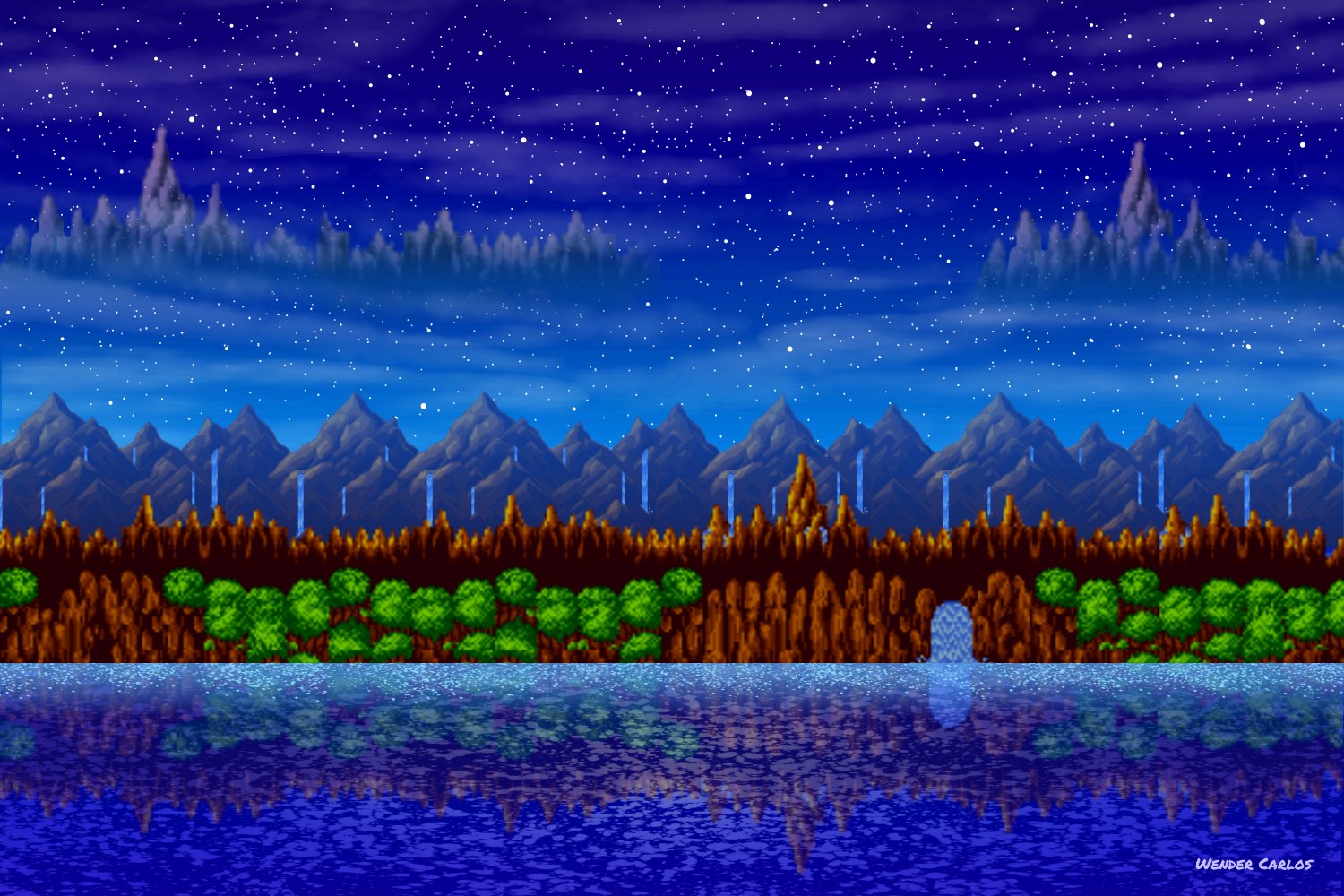 Green Hill Zone Background