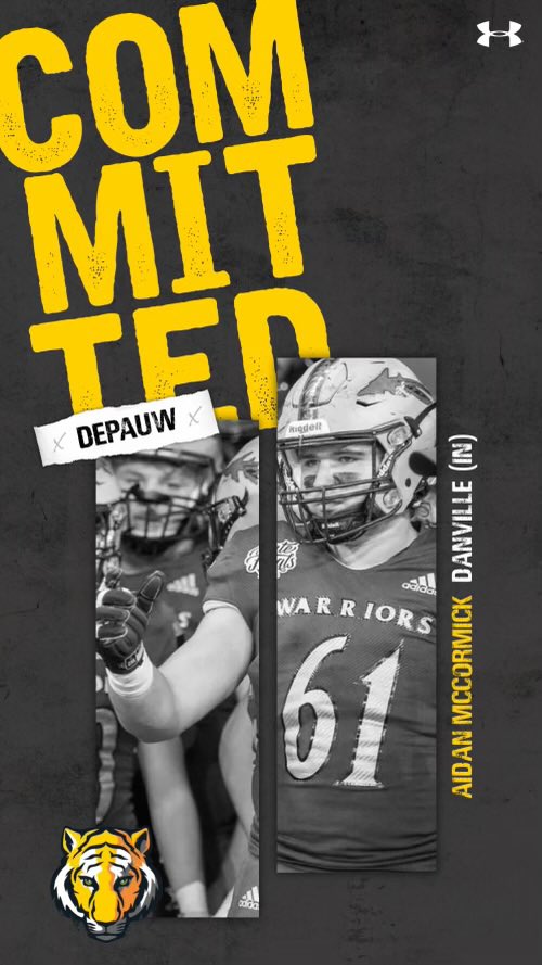 AidanM61's tweet photo. #Committed thanks to @qbdietz , @ScottSrnka , and @DePauwTigersFB https://t.co/h23fDpFeqf