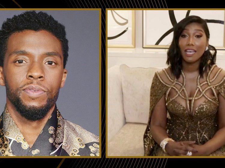 Chadwick Boseman’s widow delivers emotional speech as she accepts his Golden Globe