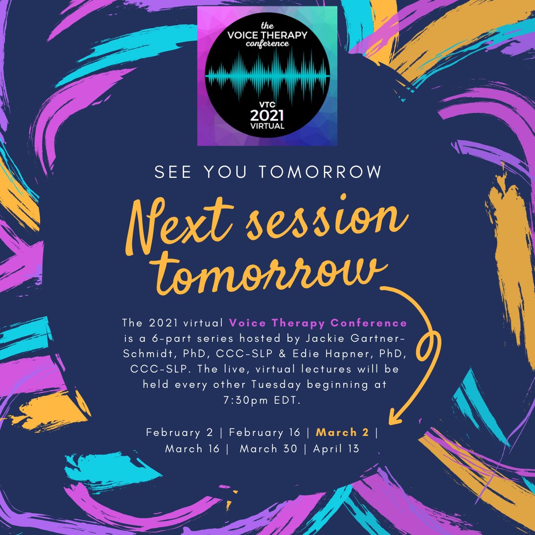 VoiceTxConf's tweet photo. Join us tomorrow night, March 2nd, 7:30PM EST. 
"Counseling: Treating the Whole Person and Every Person" with Leah Helou, Gwen Merrick and Wendy Vastine https://t.co/3o4giVJ2NJ