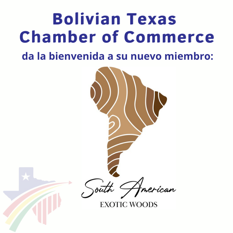 La Cámara Boliviana de Comercio en Texas tiene el agrado de dar la bienvenida a nuestro nuevo miembro "South American Exotic Woods", empresa veterana en el diseño y creación de mobiliario, basados en maderas naturales y exóticas.

saexoticwoods.com
facebook.com/southaewoods