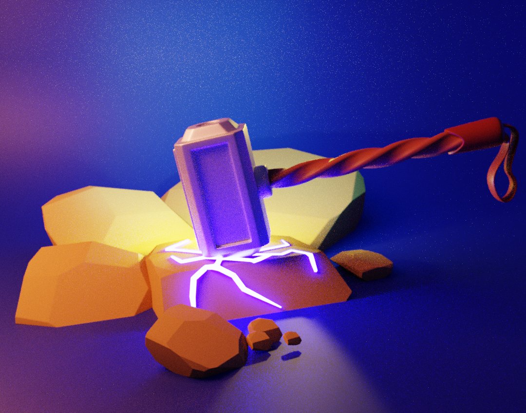 animpoly's tweet photo. Hammer of thor⚡
.
#thor #thorshammer #lowpoly
#blender3d #b3d #poly3d https://t.co/FMnGCxqAMG