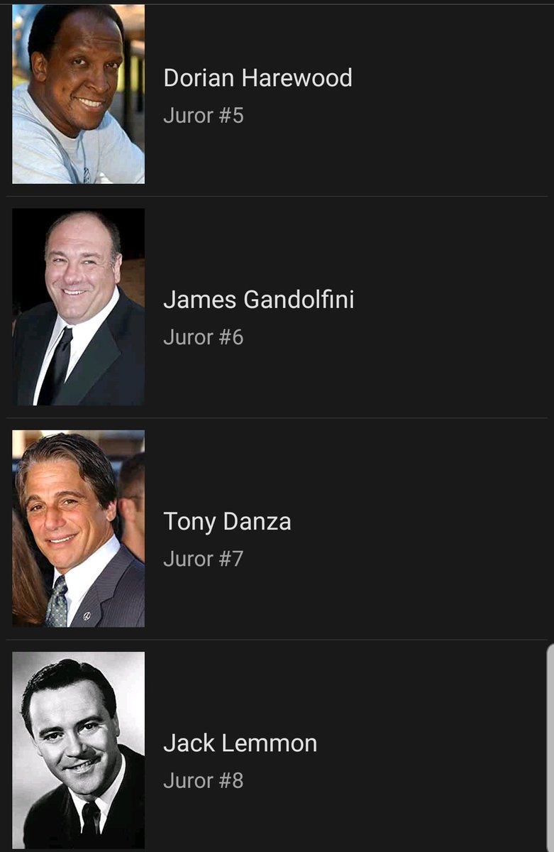 An IMDB screenshot showing Dorian Harewood, James Gandolfini, Tony Danza, and Jack Lemmon