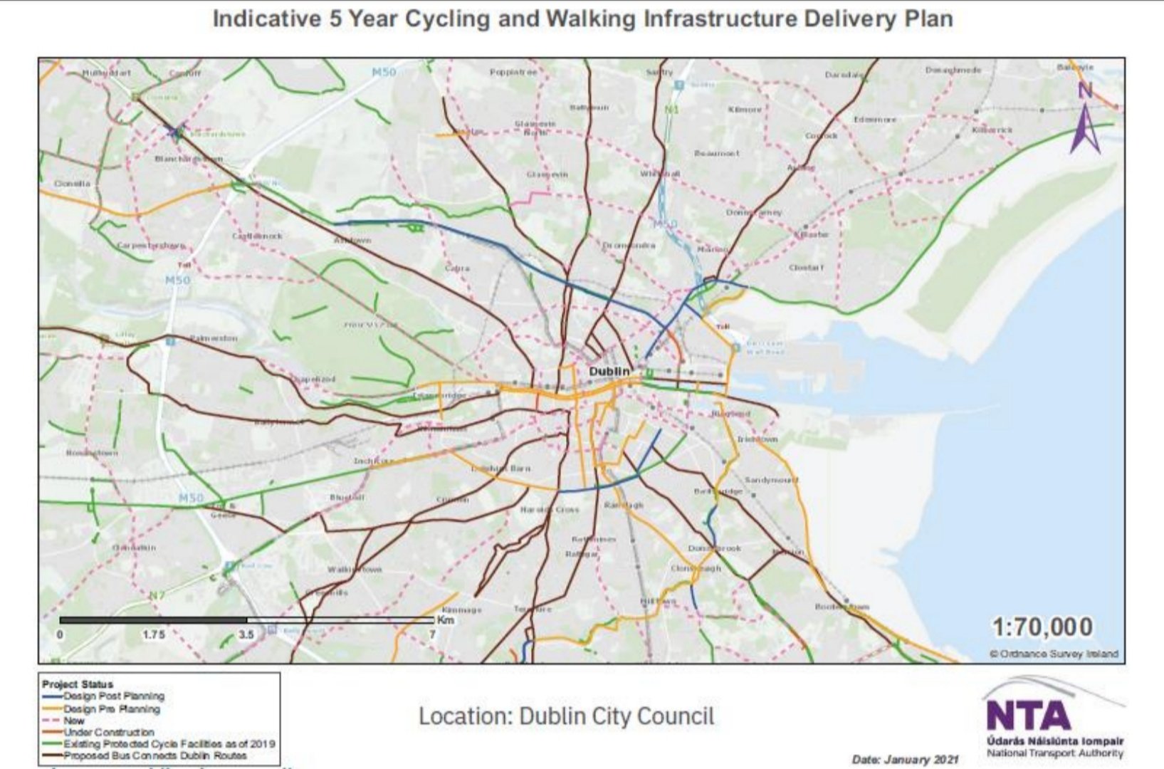 Dublin City Council Planning Map Dublin Commuter Coalition On Twitter: "Dublin City Council's 5 Year Cycling  And Walking Plan. The Pink Lines Look Like Quick Build Projects.  Https://T.co/Hvgfrb9Q2M" / Twitter