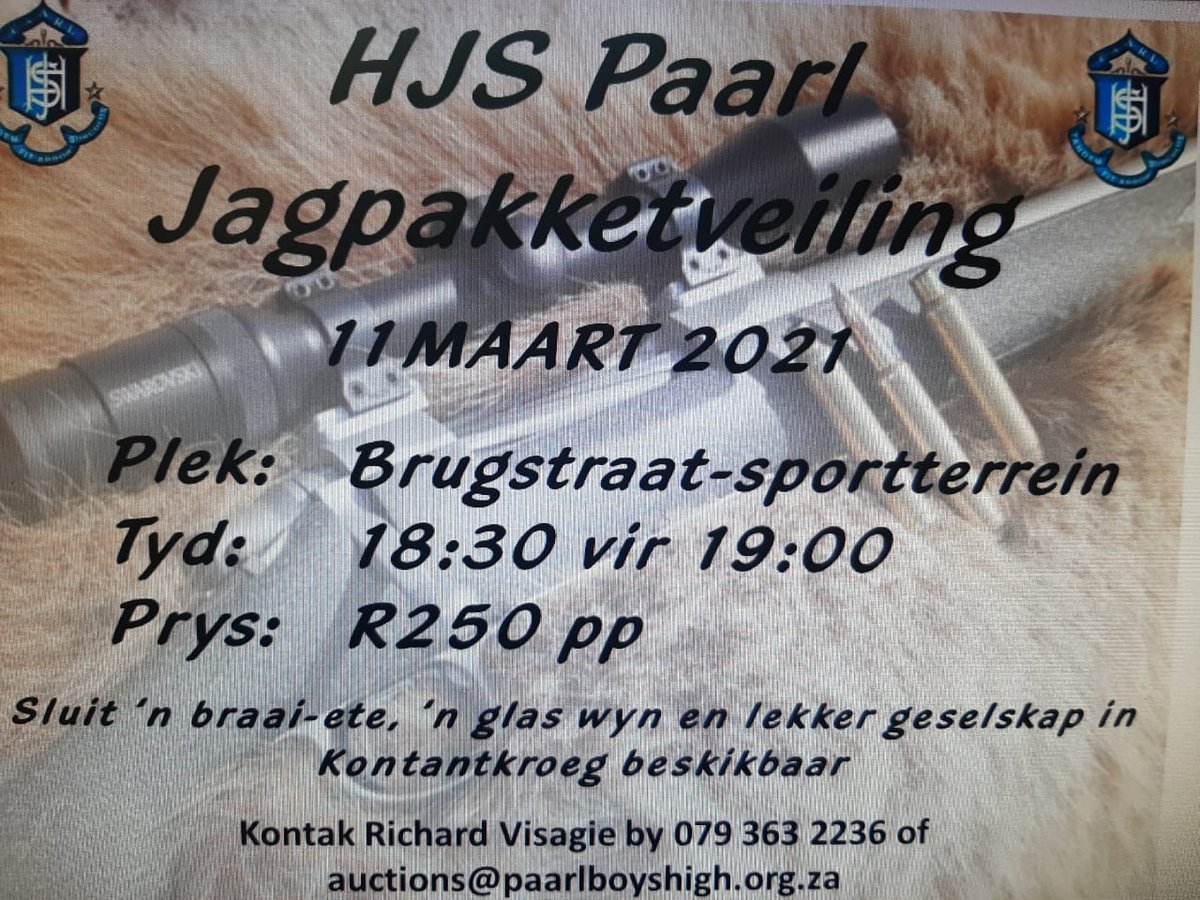 Kaartjies raak nou min. Bespreek ssm.