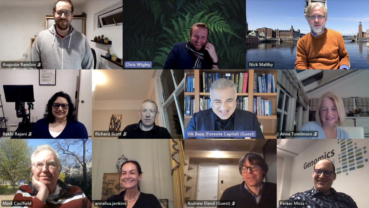 Thread: Great session with our new Non-Executive Directors at <a href="/GenomicsEngland/">Genomics England</a> this evening, <a href="/annalisajenkins/">Annalisa Jenkins</a> <a href="/vik_bajaj/">Dr. Vik Bajaj</a> <a href="/andreweland/">Andrew Eland</a>  

read below for a bit on their respective backgrounds and what they're bringing to Genomics England, alongside <a href="/nicolablackwood/">Nicola Blackwood</a> as our Chair