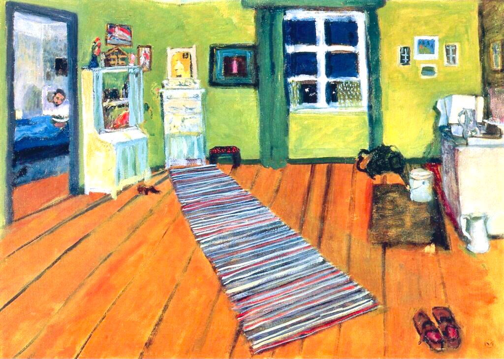 Non sapeva cosa le stesse accadendo.Tenere la casa in ordine era diventato un piacere. Voleva far brillare ogni cosa.
— Da quando c’era lui.

#Oblomov            #Gončarov

Gabriele Münter   Interno, 1910
