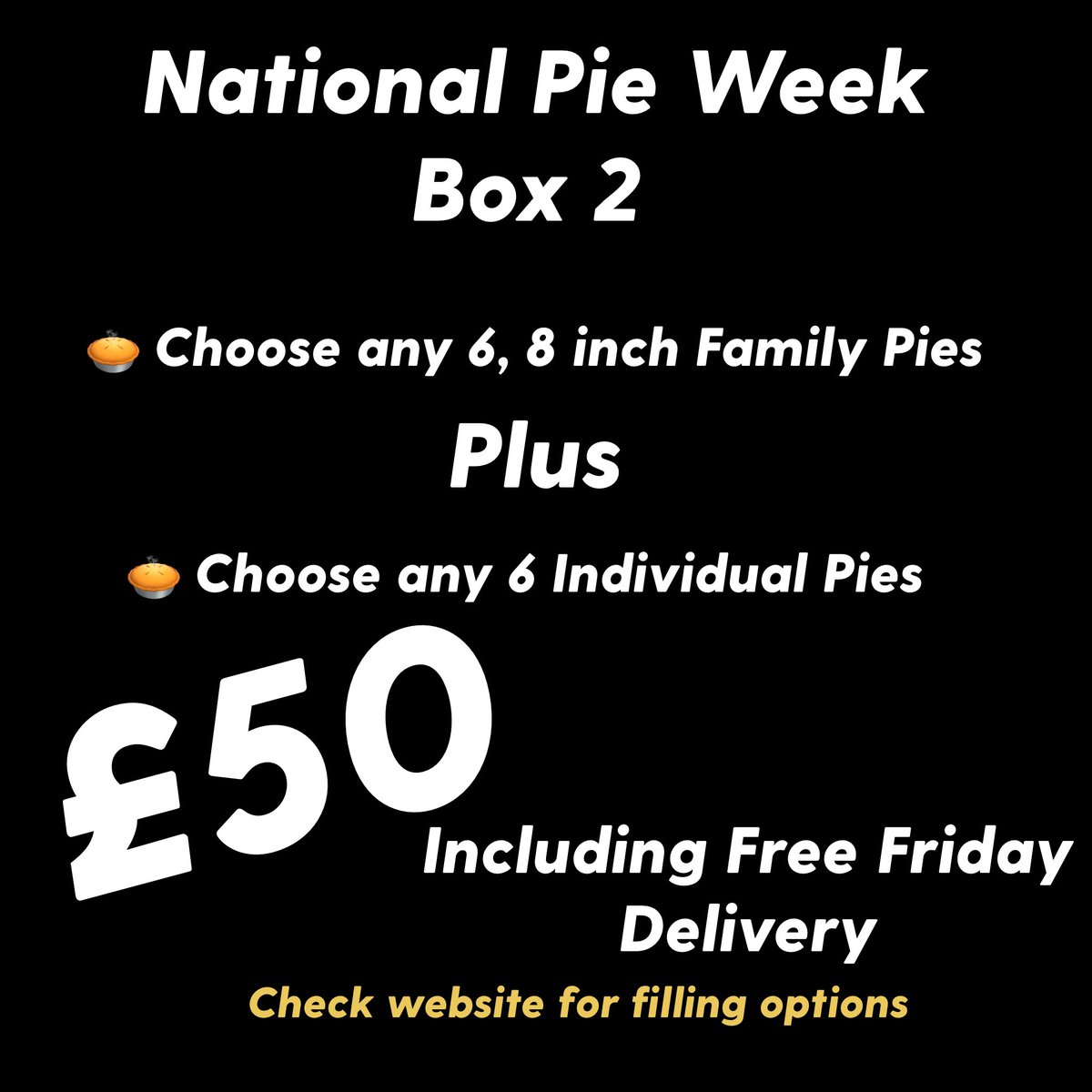 FREE delivery slots are filling up - make sure you order now @ puddingandpienorthwest.co.uk to secure yours🥧🥧 #BritishPieWeek #pies #freedelivery