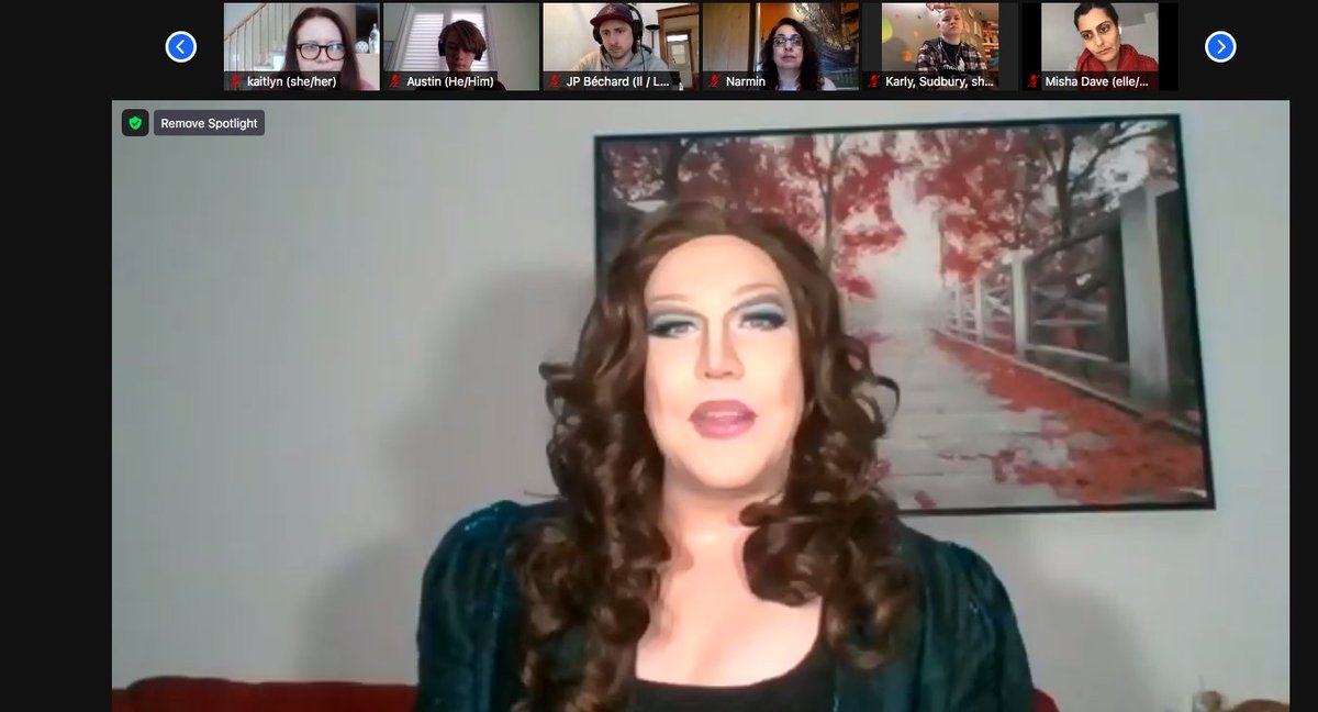 YMCAGTA's tweet photo. On Day 1 of the We are #ReallyResilient National Youth Conference, YCAN participants heard from Mya Diction, Drag Queen, Actor, and Social Worker based in Nova Scotia who shared their resiliency story: "All of us have it in us" #ActionYMCA #LeadersToday #CanadaServiceCorps https://t.co/bJ8gah92iT