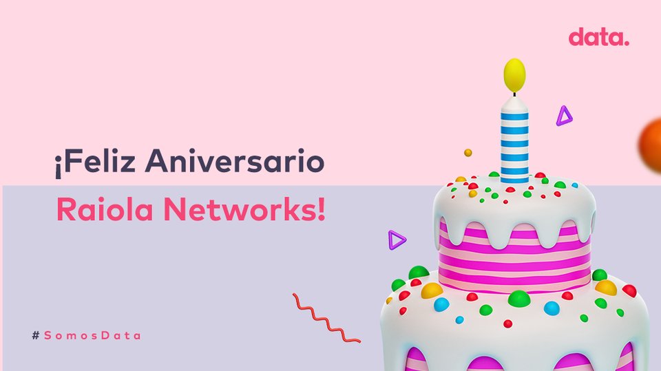 DataTrust's tweet photo. Hoy nuestros amigos de @RaiolaNetworks celebran 7 años 🎉y se vienen con grandes promociones. ¿Por qué? Porque #raiolamola 😎

 ¡Muchas felicidades! 🥳 https://t.co/ML5t5RET4D