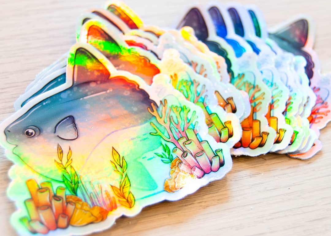 Monster_Shoppe's tweet photo. HOLOGRAPHIC STICKERS ARE NOW UP IN MY SHOP!!!
Super excited to have both my Ocean sunfish and Tiger Illustrations come to life as Holo Stickers !!
https://t.co/LXFQHuQvHQ

#ArtistOnTwitter #Holo #Stickers https://t.co/7cigmAvHGG