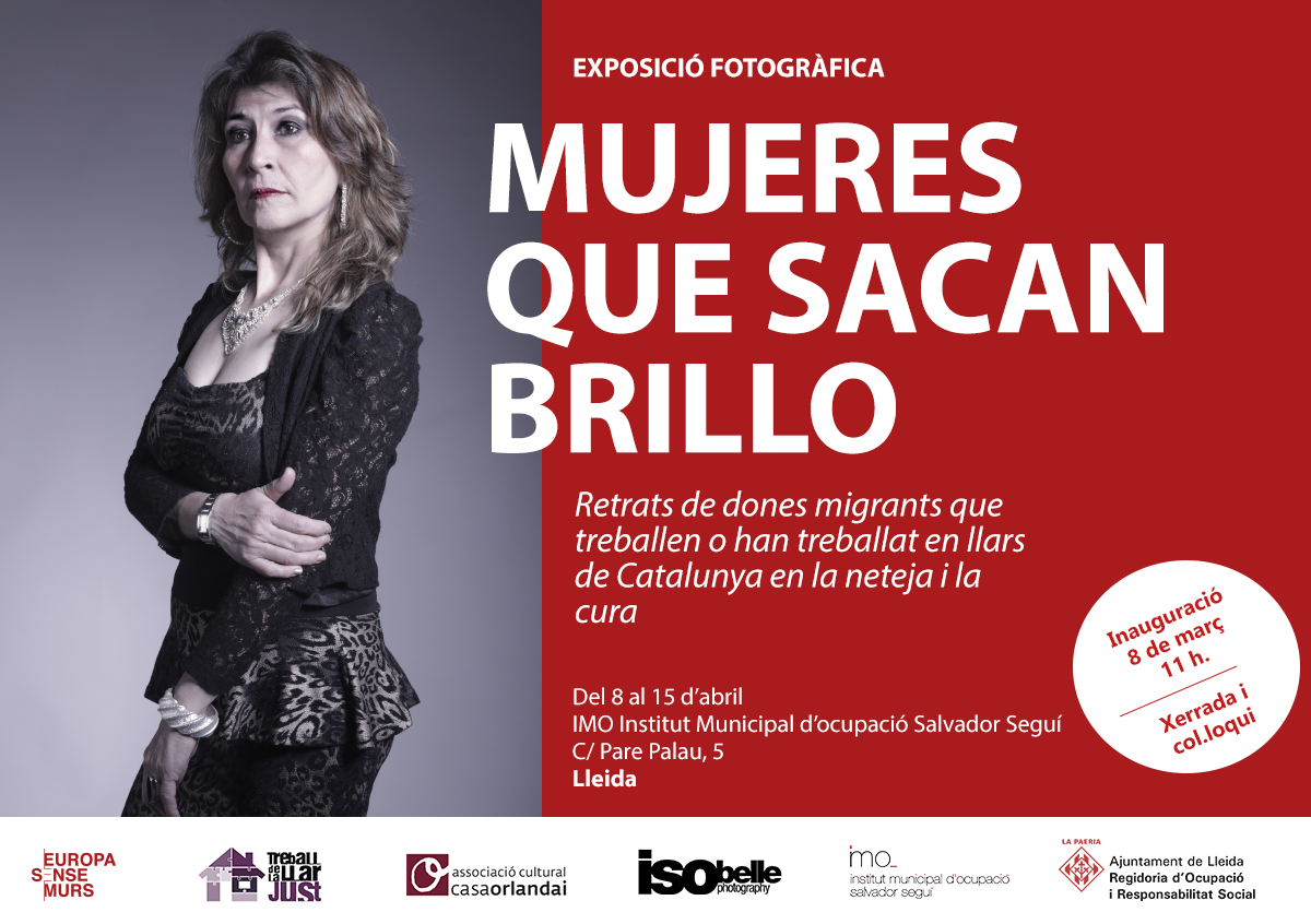 GabyPoblet's tweet image. Este #8M Carmen, Elizabeth, Isabel, Ma Elena, Romy, Marisa, María, Frania i Daybelin estarán en #Lleida! 
Vuelve a rodar la exposición #MujeresQueSacanBrillo para visibilizar a ellas, las esenciales que protegen la vida. :-) Gracias al #IMO @paerialleida x la acogida!